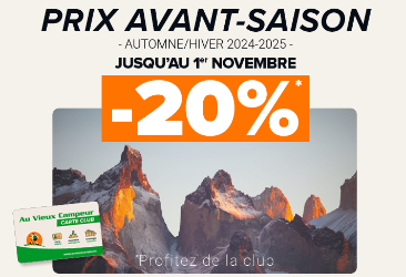 Prix avant-saison : -20% sur le magasin